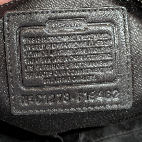 Coach Black Signature Patent Leather Shoulder Bag - Picture 8 of 12